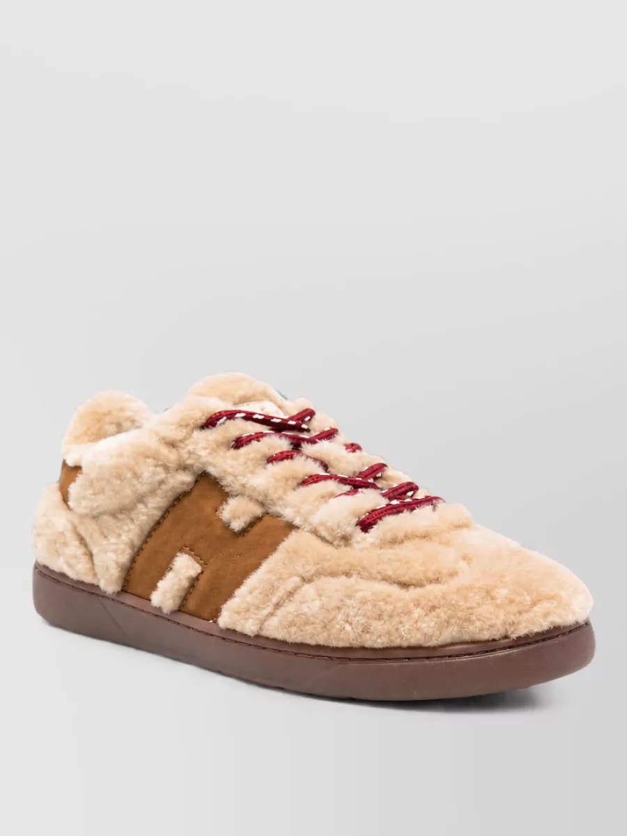 Hogan Shearling Low Top Slippers