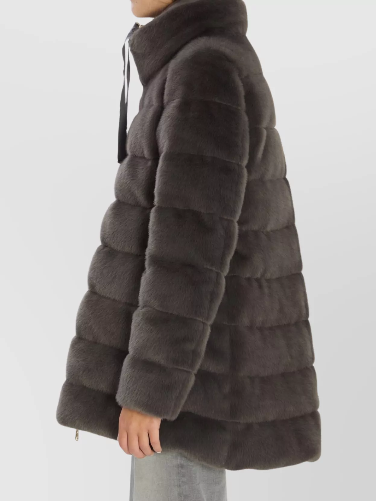 Herno Down Jacket With Faux Fur And Collar