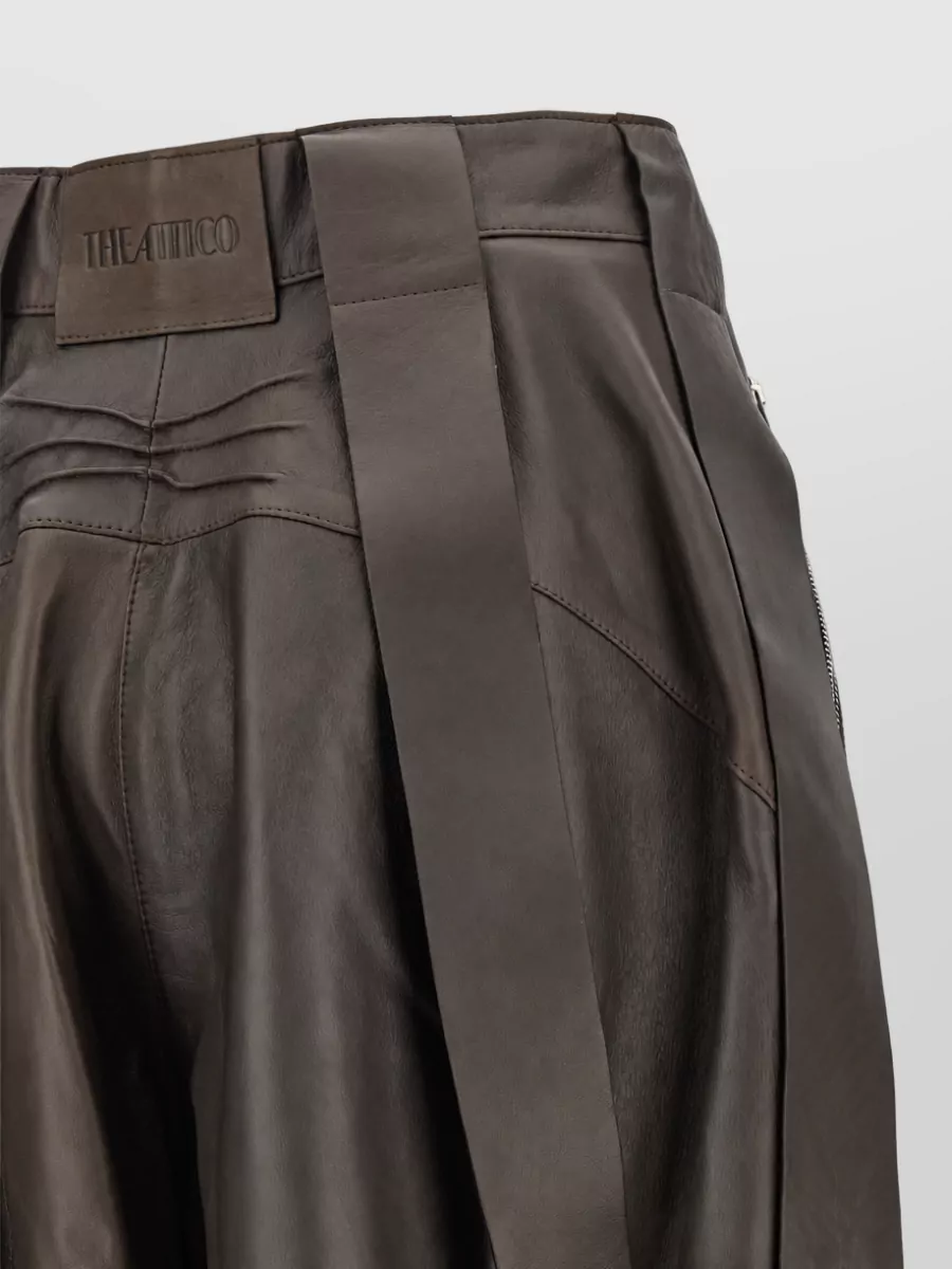 The Attico Leather Bermuda Shorts