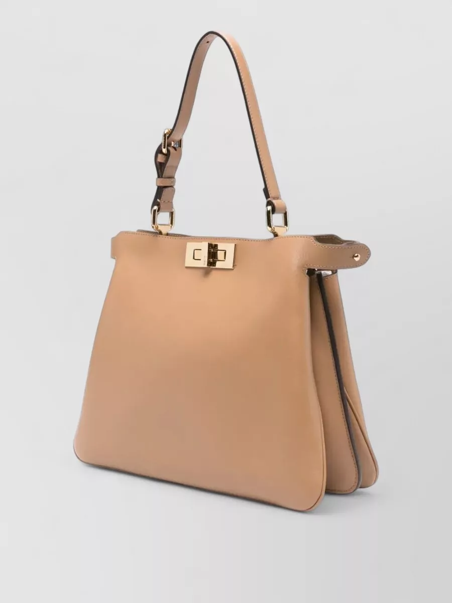 Fendi Medium Soft Shoulder Bag With Adjustable Strap In Orange