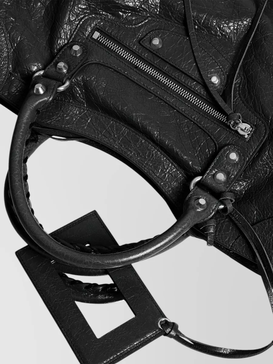 Balenciaga Le City Medium Leather Shoulder Bag