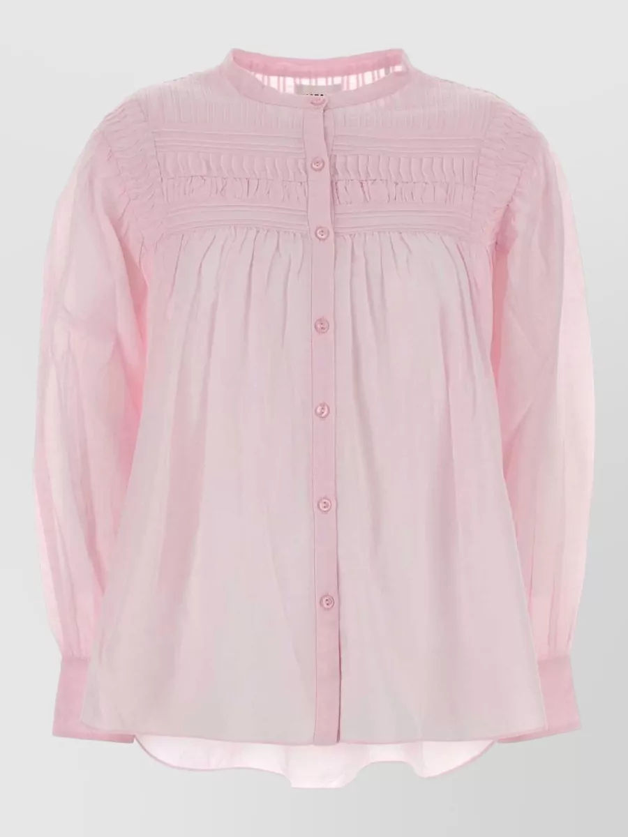 Isabel Marant Etoile pink cotton plalia blouse