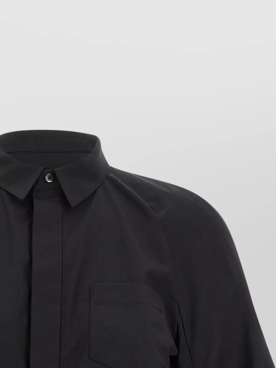 Sacai Cropped Poplin Shirt Jacket