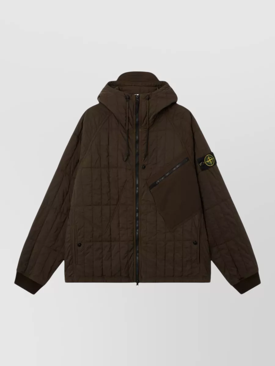 Stone Island quilted hooded puffer jacket