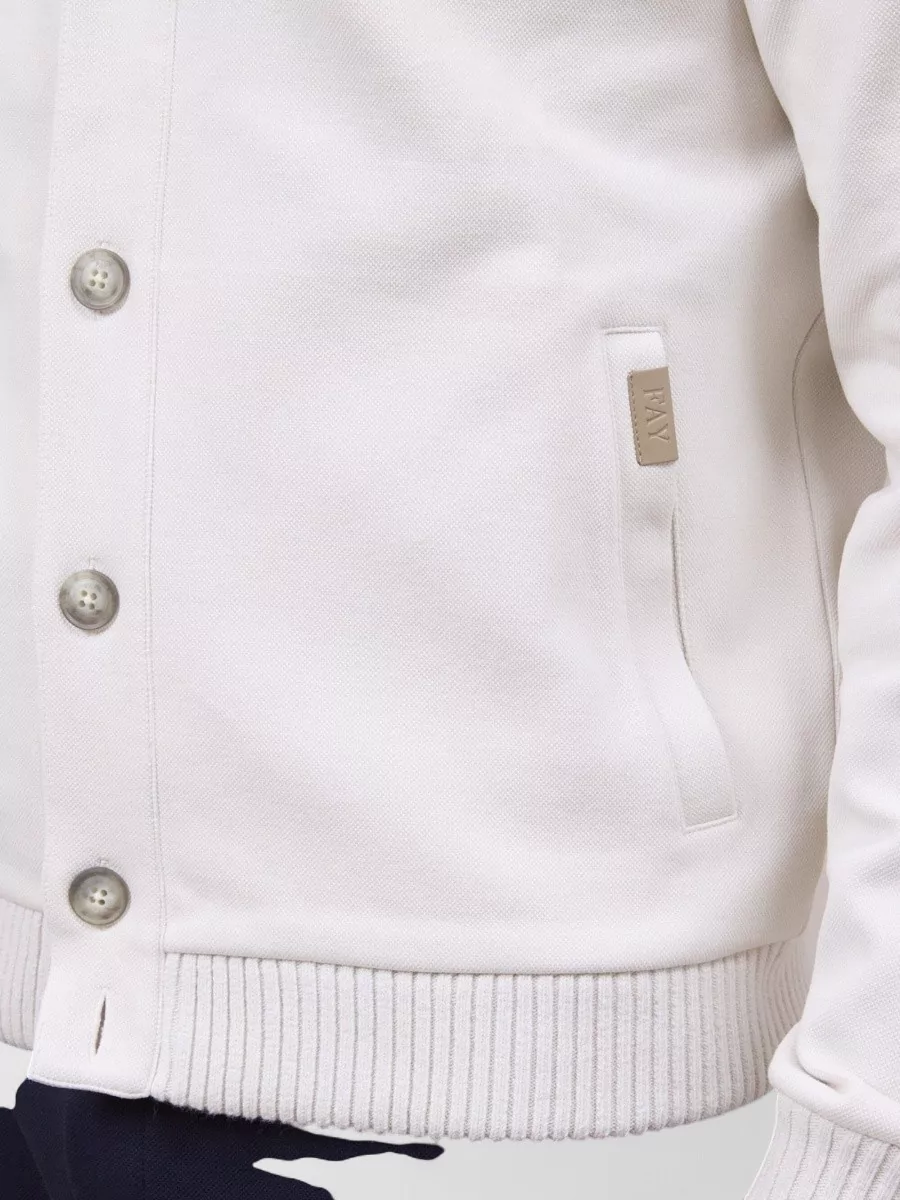 Fay Jacket Ribbed Collar Hem Cuffs Side Pockets