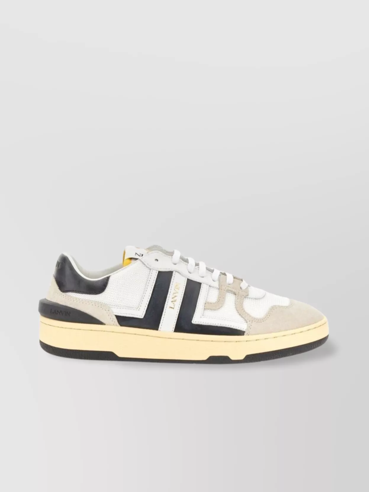 Lanvin Mesh, Suede And Nappa Leather Sneaker