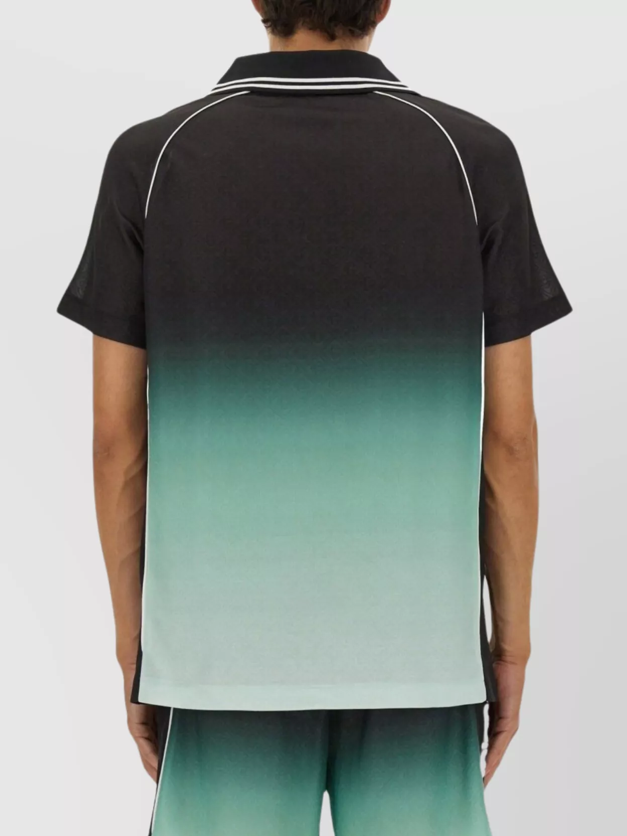 Casablanca Piping Contrast Gradient V Neck T-Shirt
