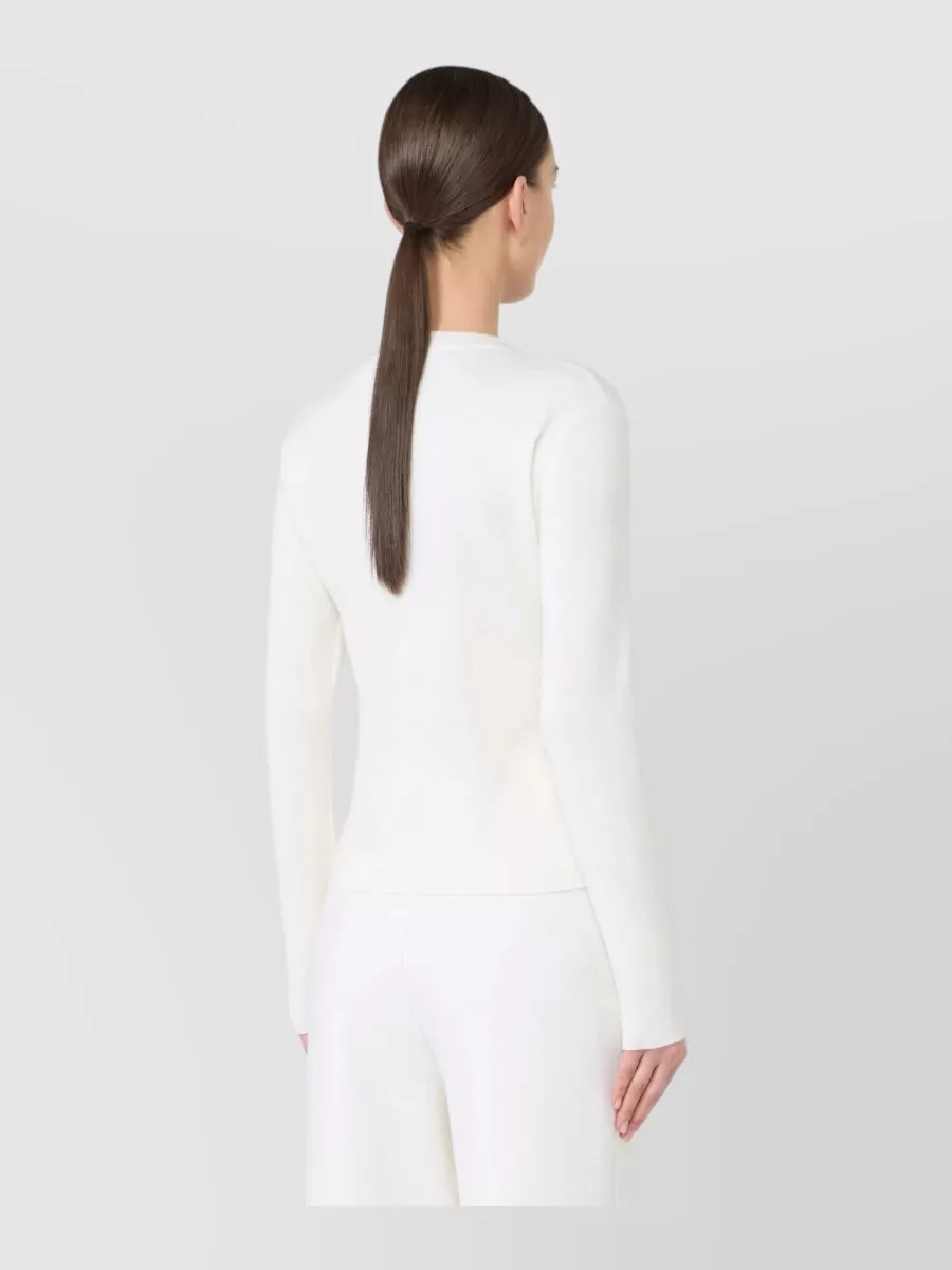 Max Mara Wool Long-Sleeve Crewneck Sweater