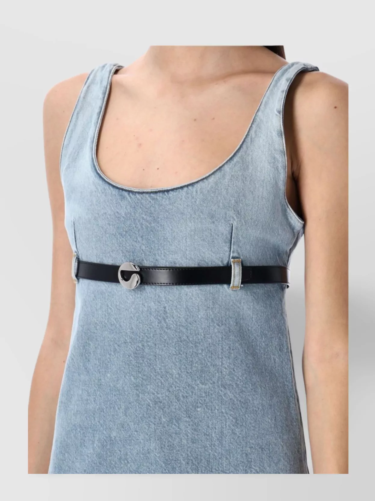 Coperni Denim Mini Dress Belted