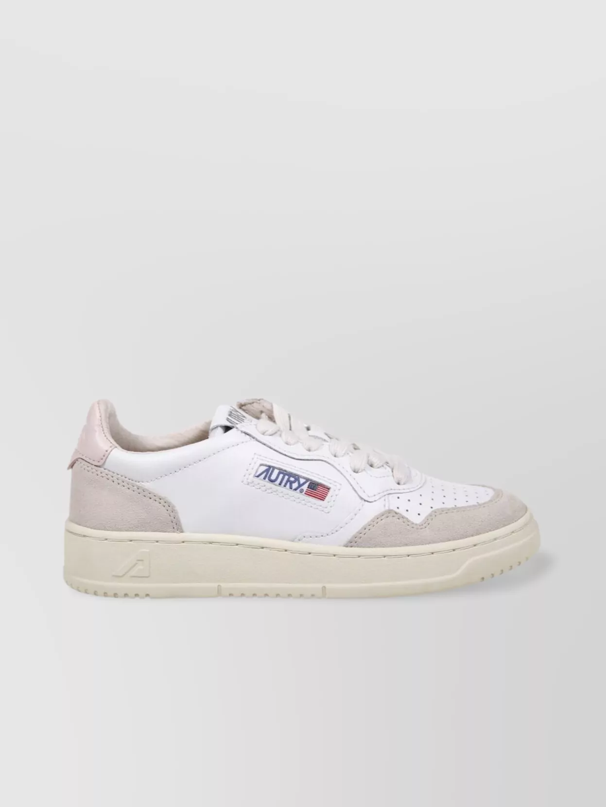 Autry Low Sneaker With Perforated Detailing And Contrast Panel
