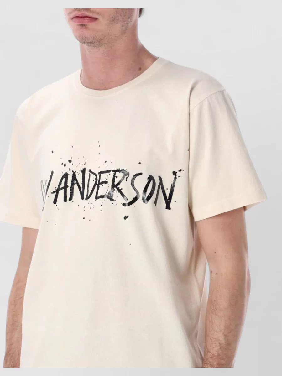 Jw Anderson Circular Logo Graphic Short Sleeve T Shirt