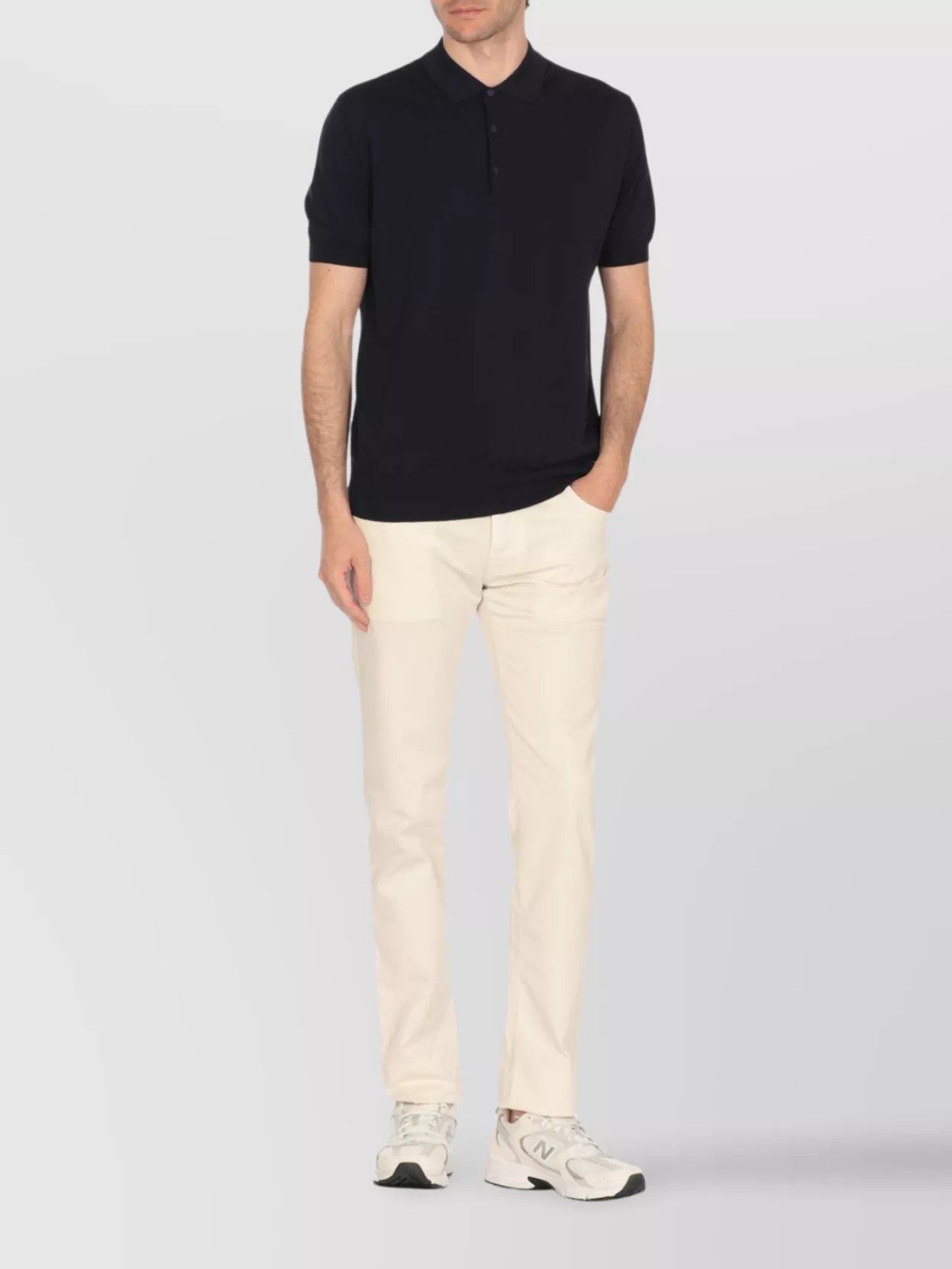 Jacob Cohen Straight Cotton Trousers Belt Loops