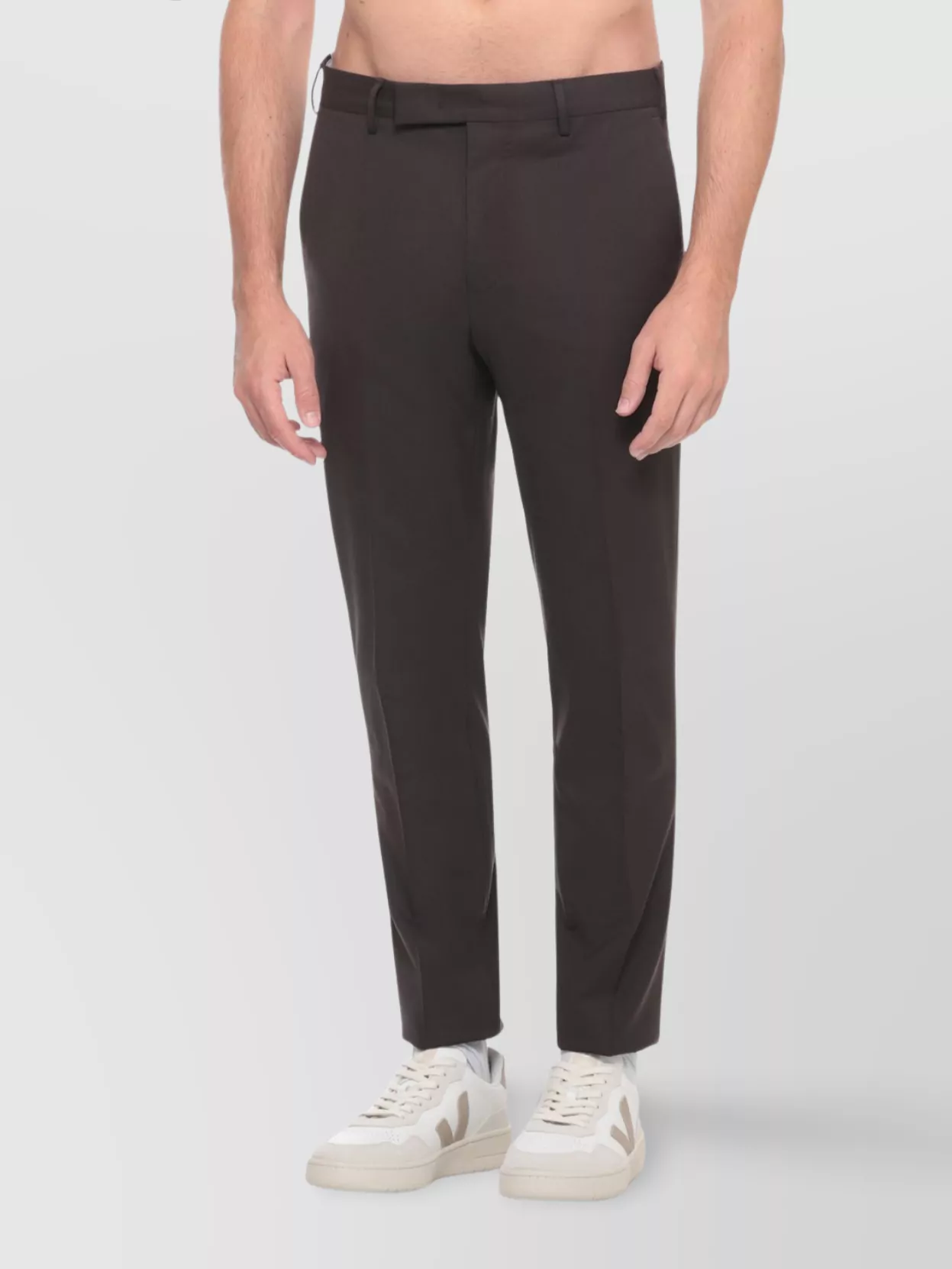 Pt Torino Tailored Virgin Wool Trousers Pockets