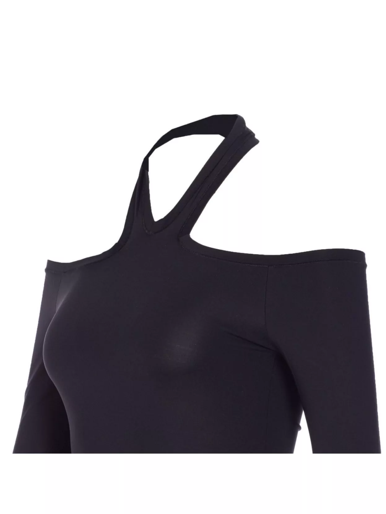 Pinko High Neck Cold Shoulder Bodysuit Top