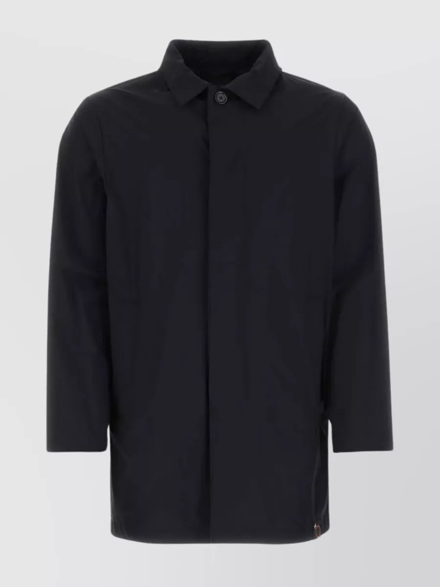 Shop Aspesi Buttoned Cuffs Nylon Jacket In Black
