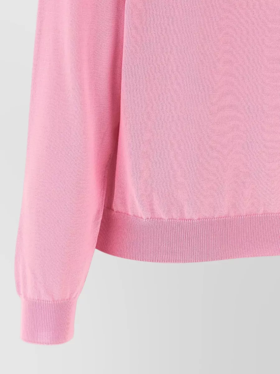 Moschino Goose Motif Crew Neck Knit Sweater