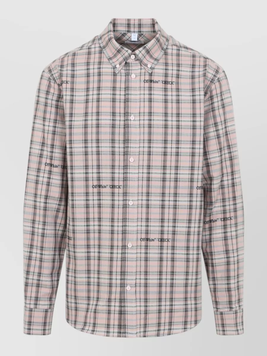 Off-White checked cotton flannel shirt