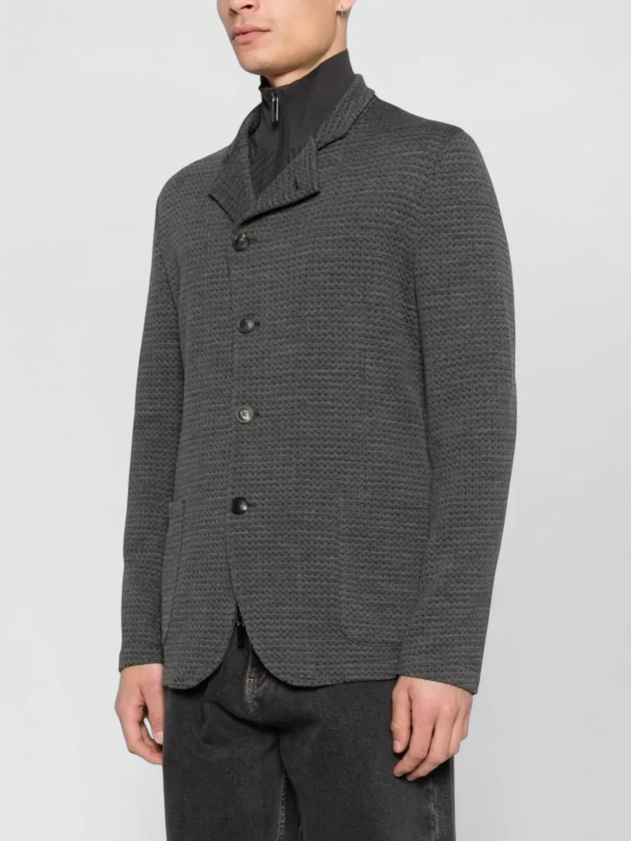 Emporio Armani Wool Blend Blazer Jacket Long Sleeves