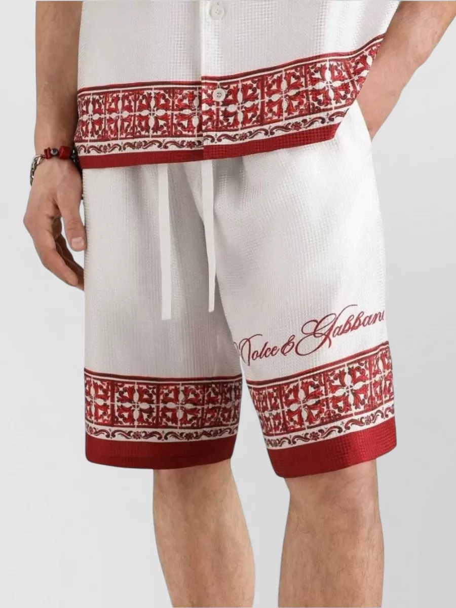 Dolce&Gabbana Silk Printed Swim Shorts