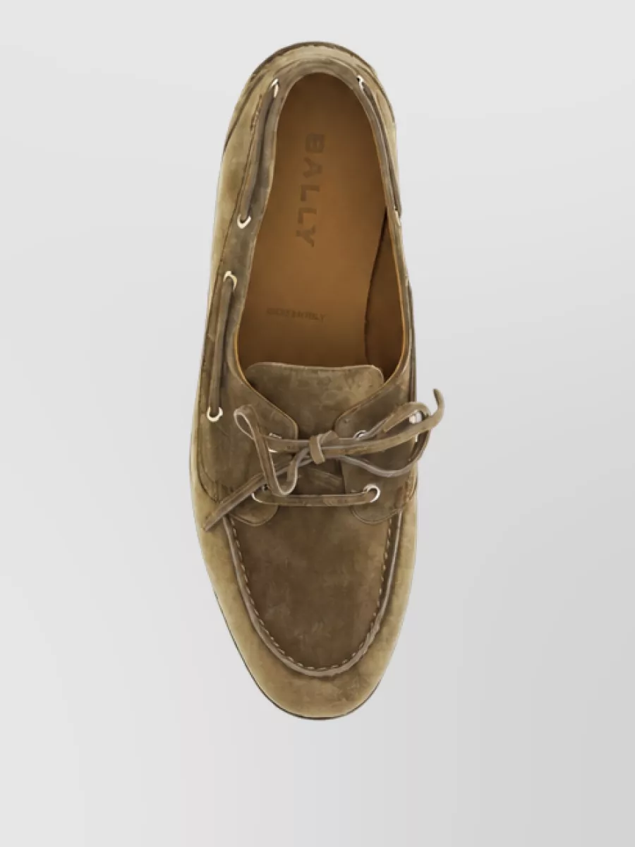 Bally Leather Slip-On Boat Shoes