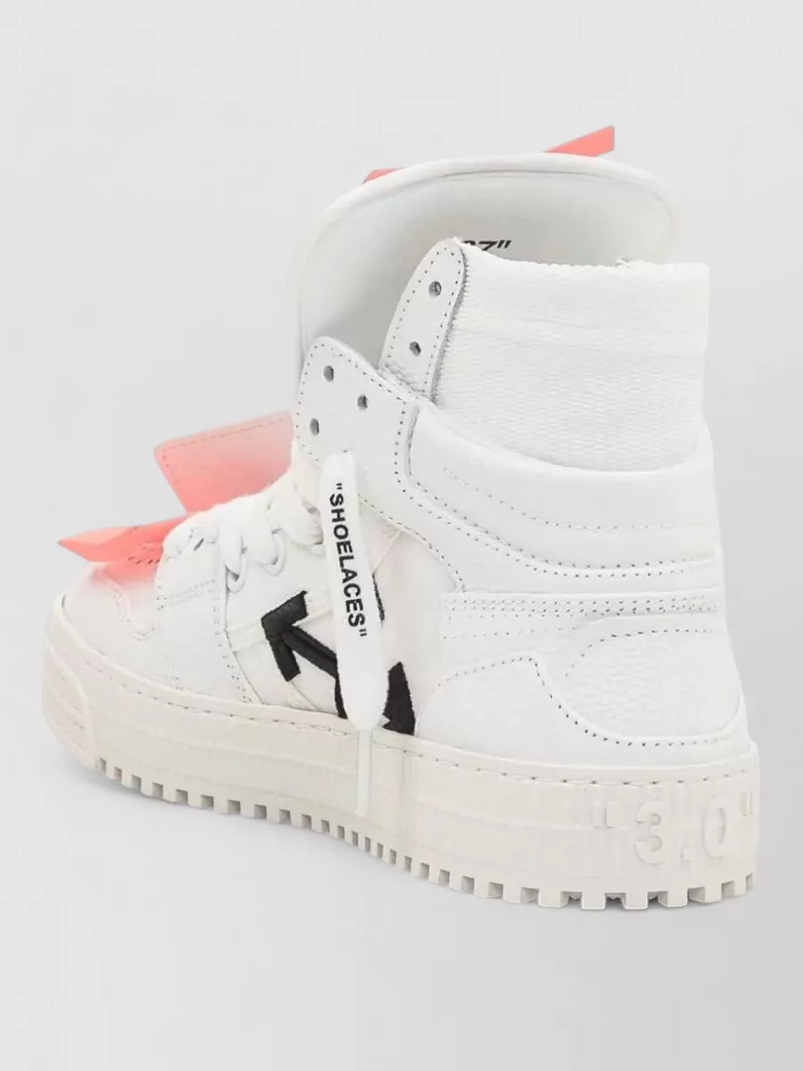 Off-White Leather High-Top Sneakers