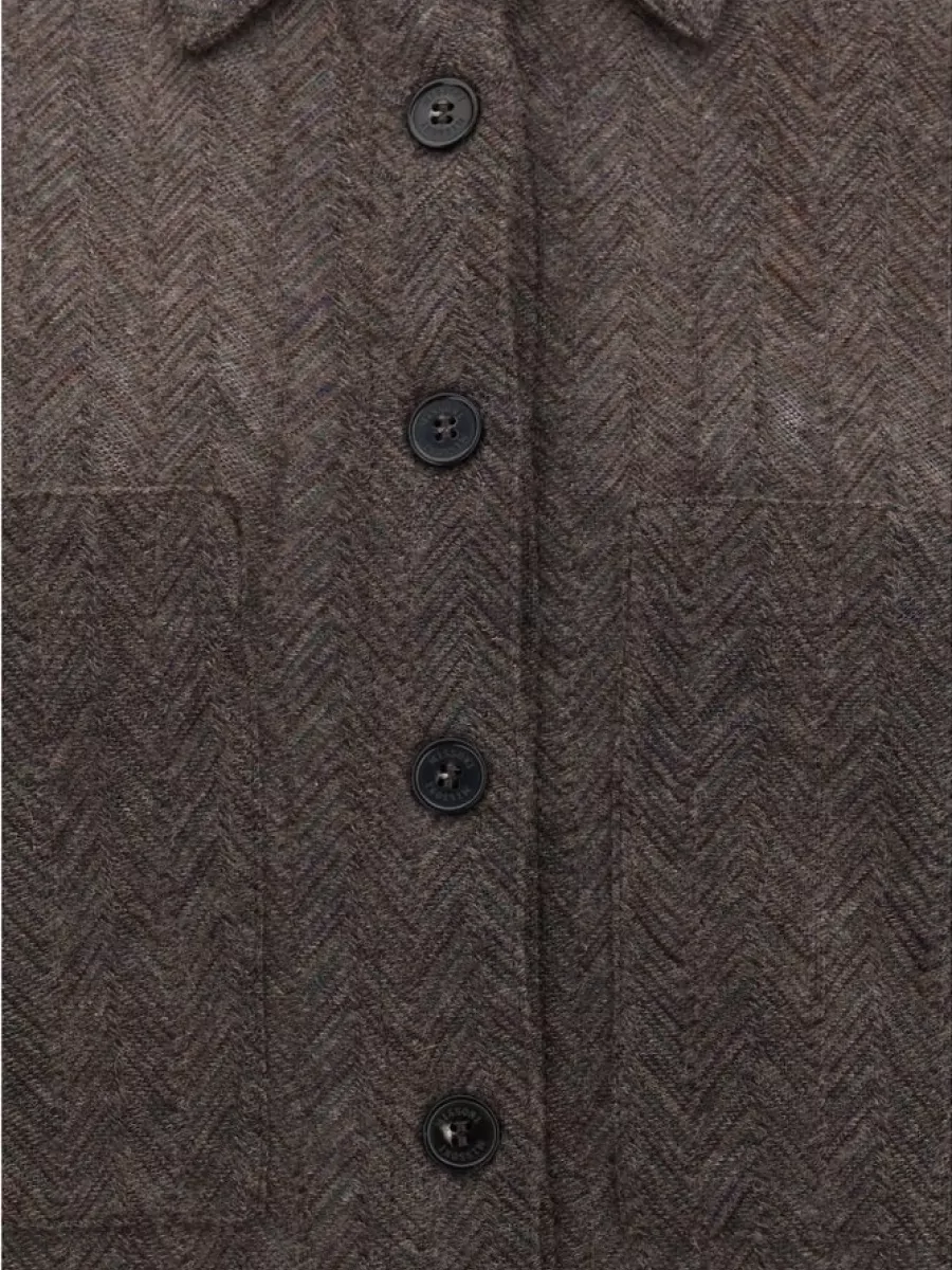 Missoni Cashmere-Blend Raschel-Knit Zigzag Shirt Jacket