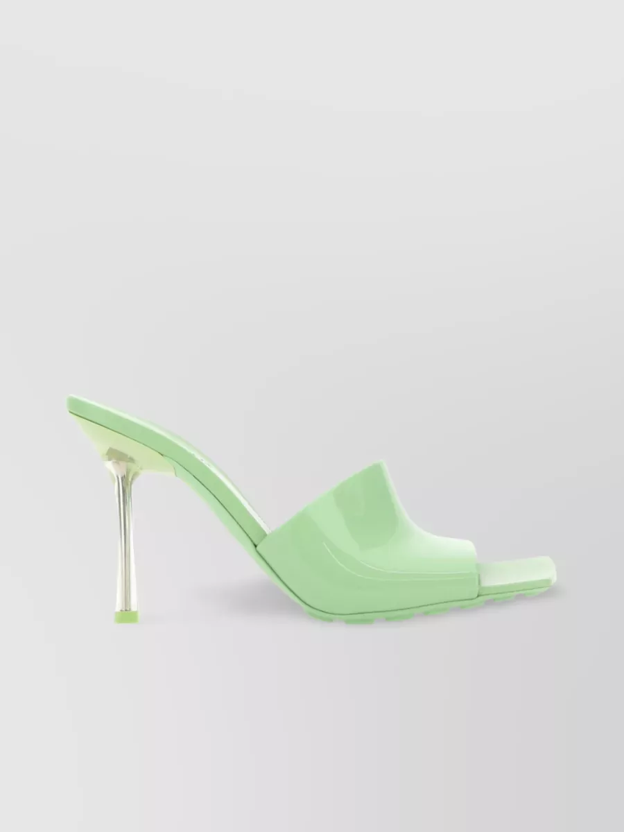 Shop Bottega Veneta Stretch Mules With Squared Toe And Stiletto Heel In Pastel
