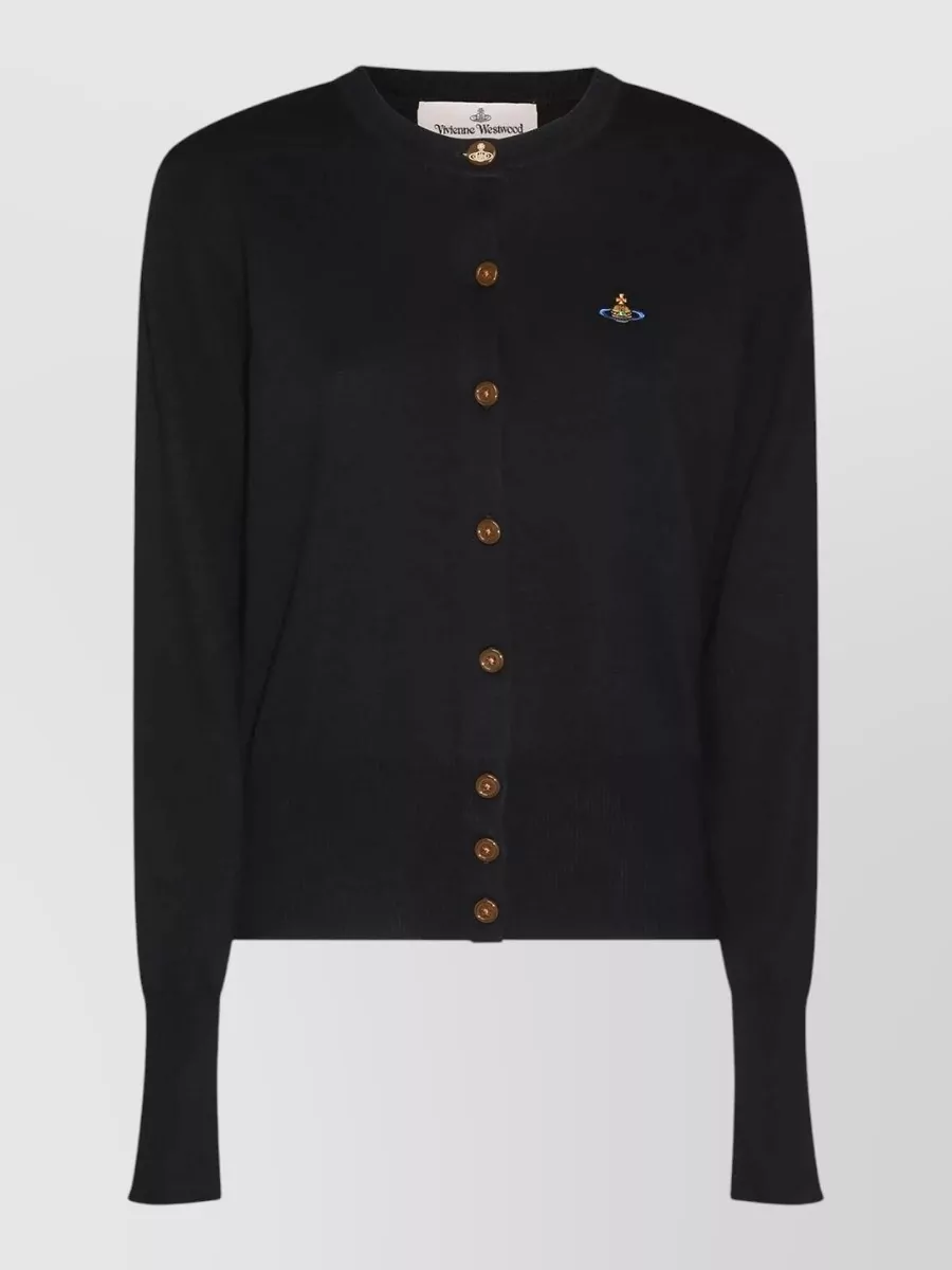 Vivienne Westwood Cashmere ribbed-knit crewneck cardigan