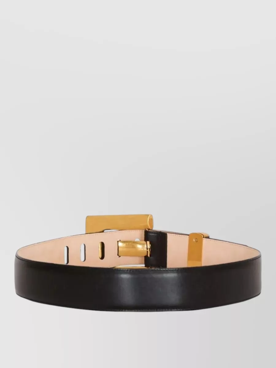 Balmain Anthem Calfskin Belt 45 Cm Adjustable