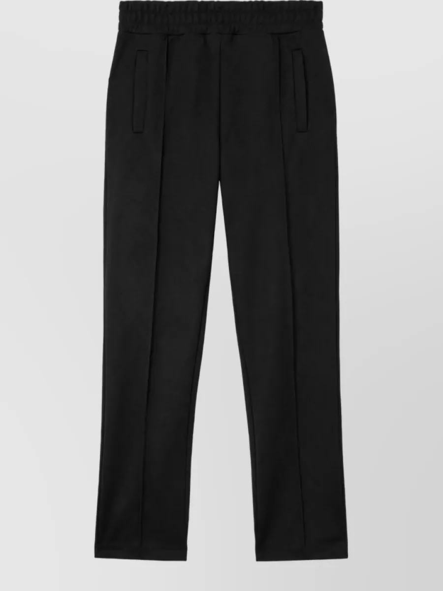 Palm Angels Curved logo-print straight-leg trousers