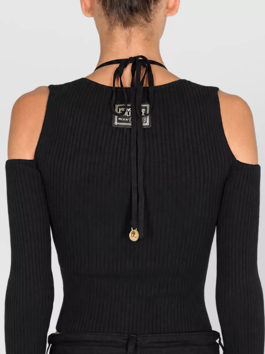 Versace Jeans Couture Off-The-Shoulder Knitted Top