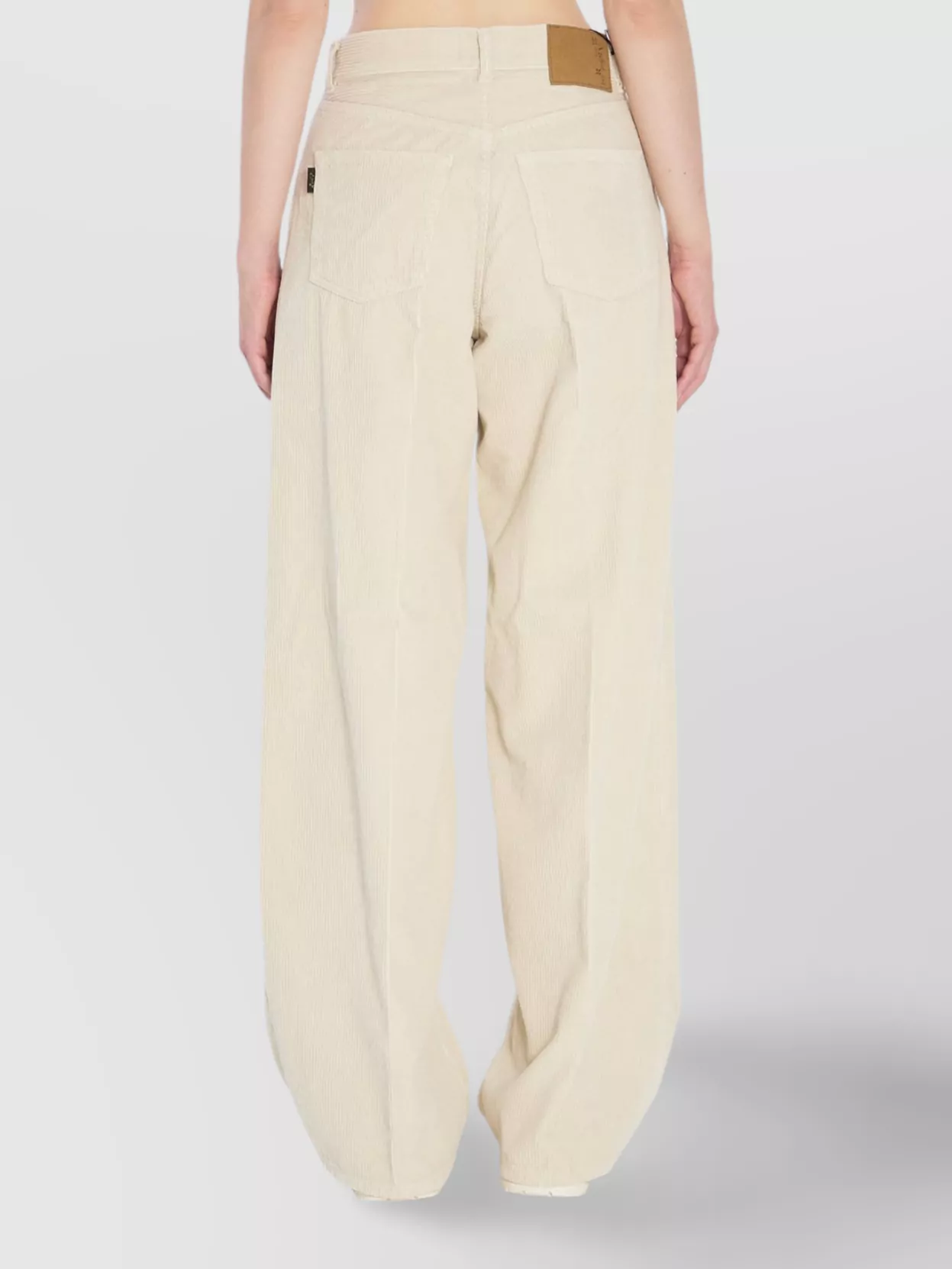 Haikure Ribbed Wide-Leg Trousers With Belt Loops