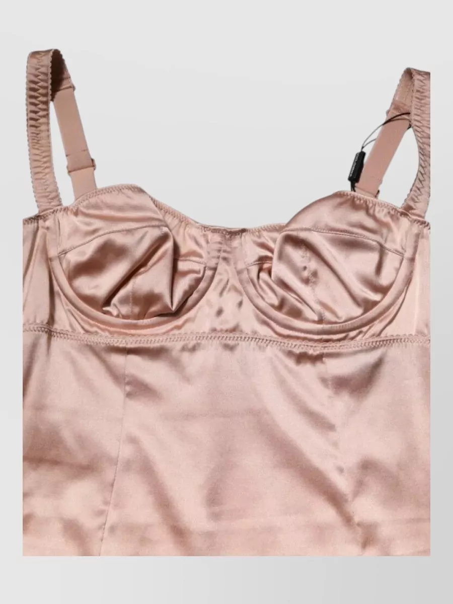 Dolce&Gabbana silk satin bustier midi dress