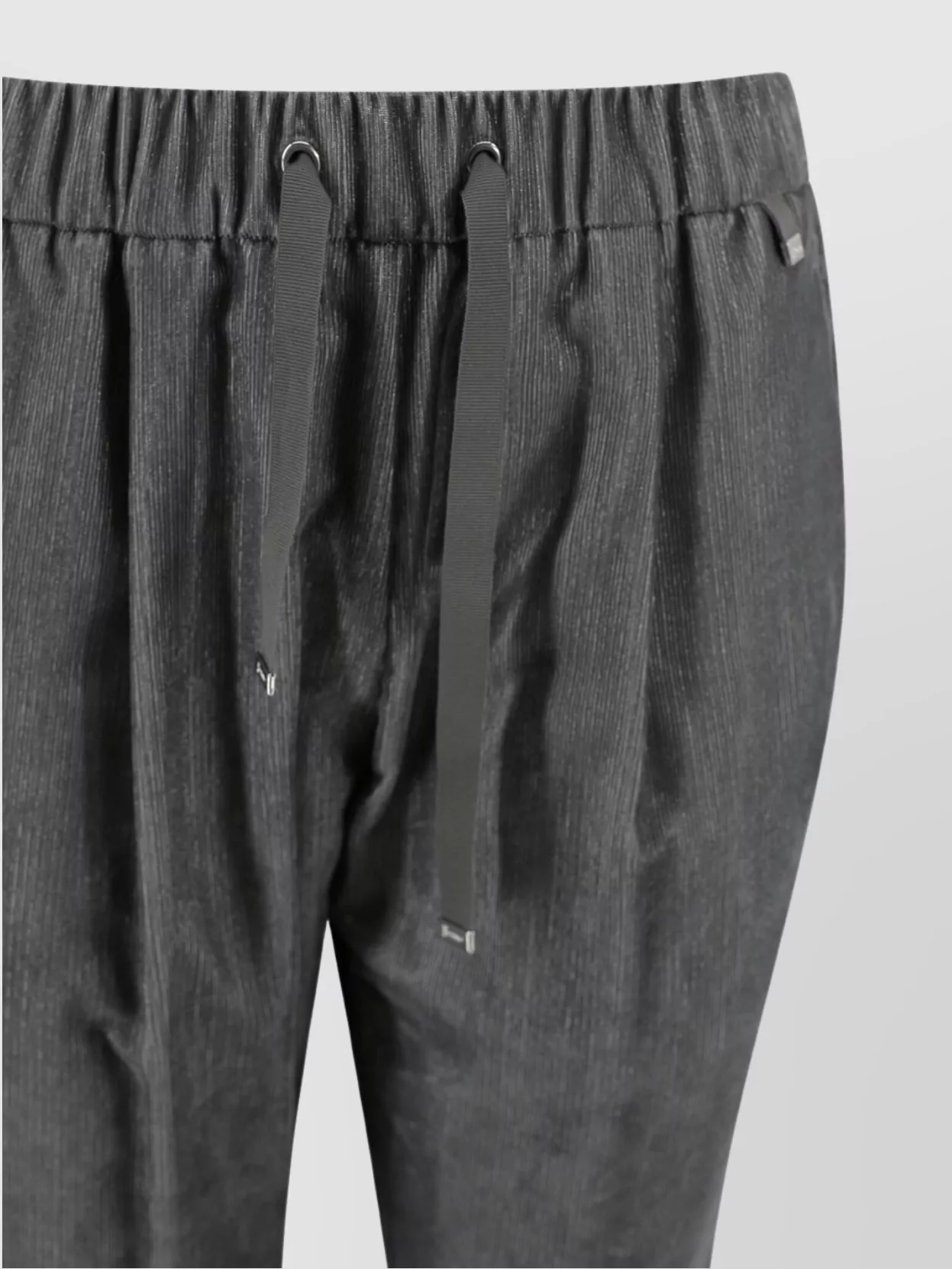 Herno Trousers Featuring Elastic Waistband And Side Pockets In Gray
