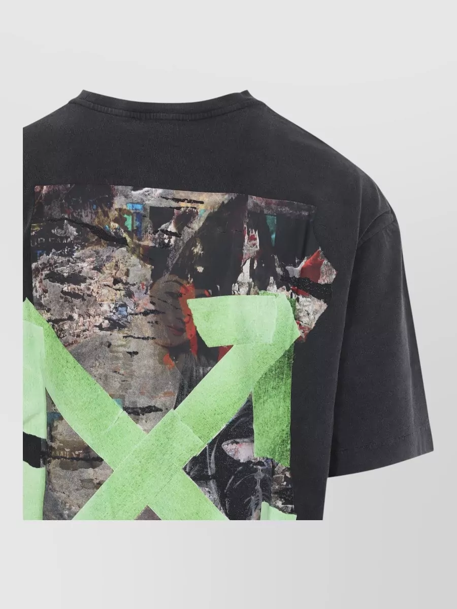 Off-White Cotton Logo Print T-Shirt