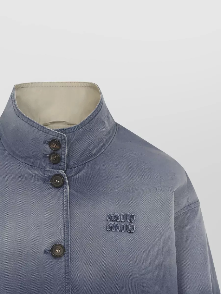 Miu Miu Cotton Oversized Single-Breasted Jacket