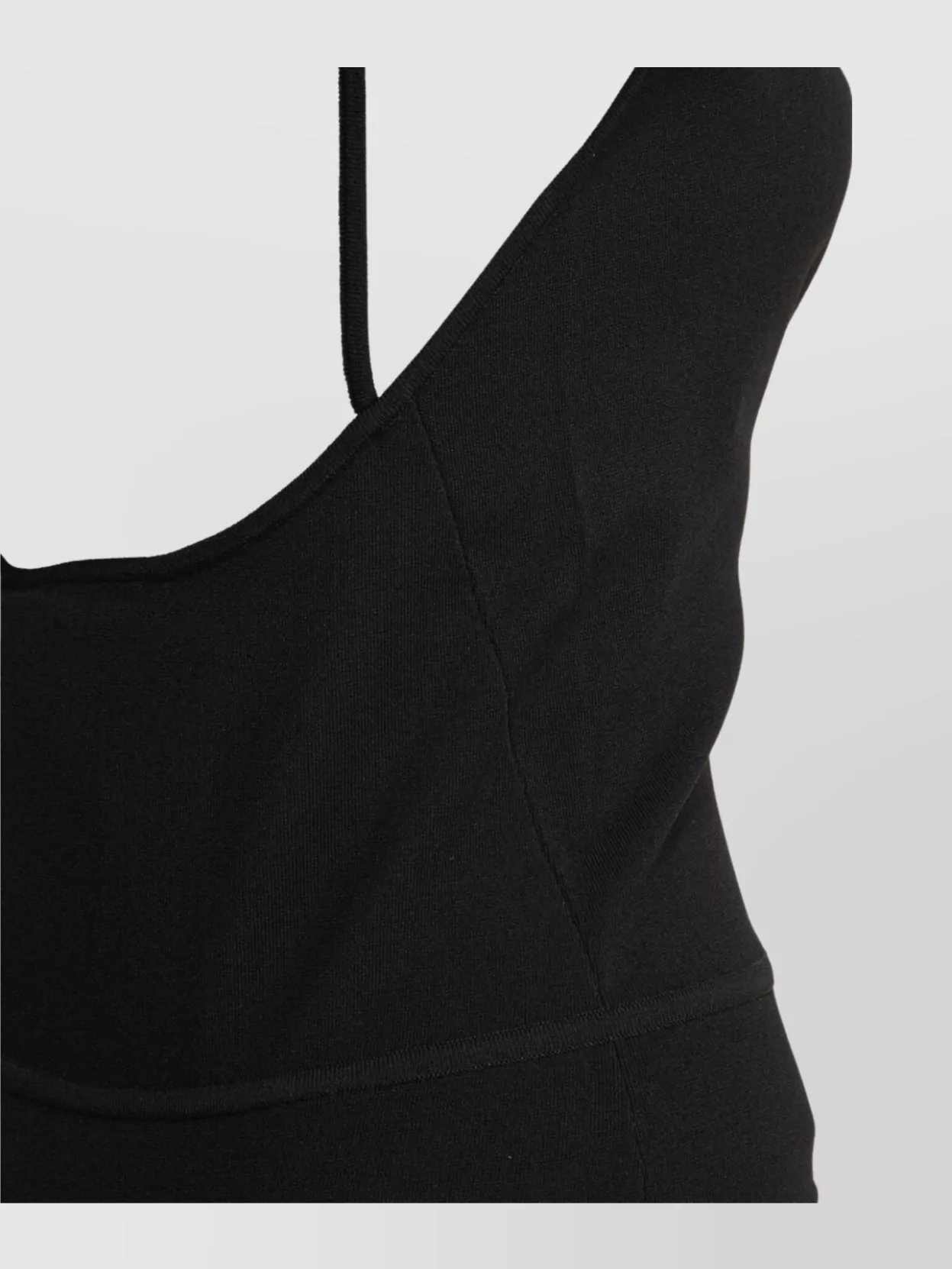 Sportmax Open Back Halterneck Fitted Sleeveless Top In Black