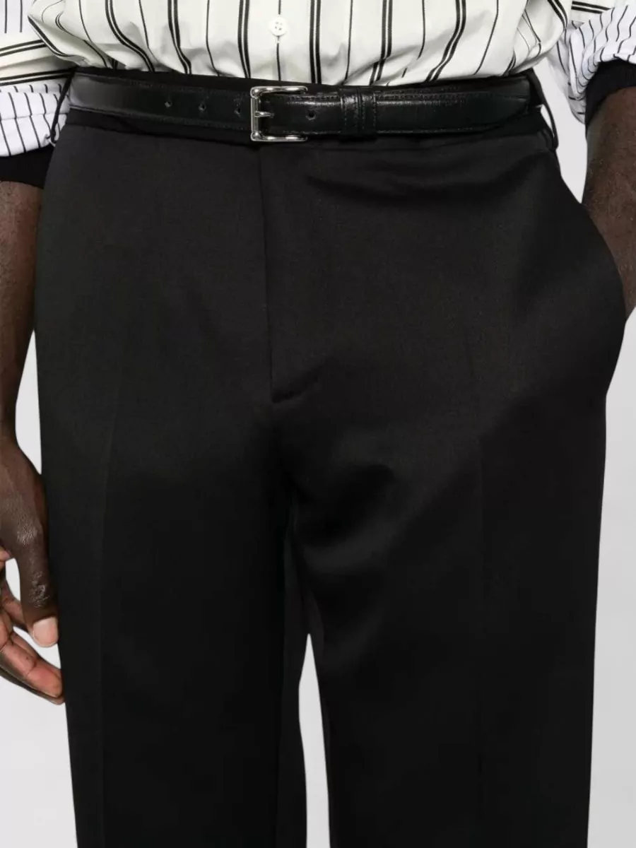 Lardini Wool Straight-Leg Tailored Trousers