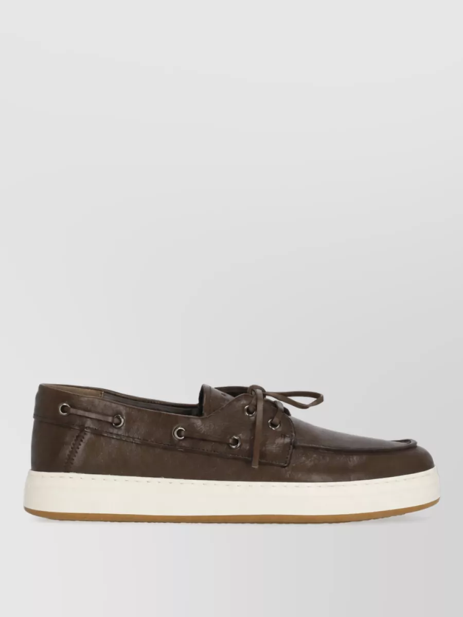 Hogan Leather Boat Shoes