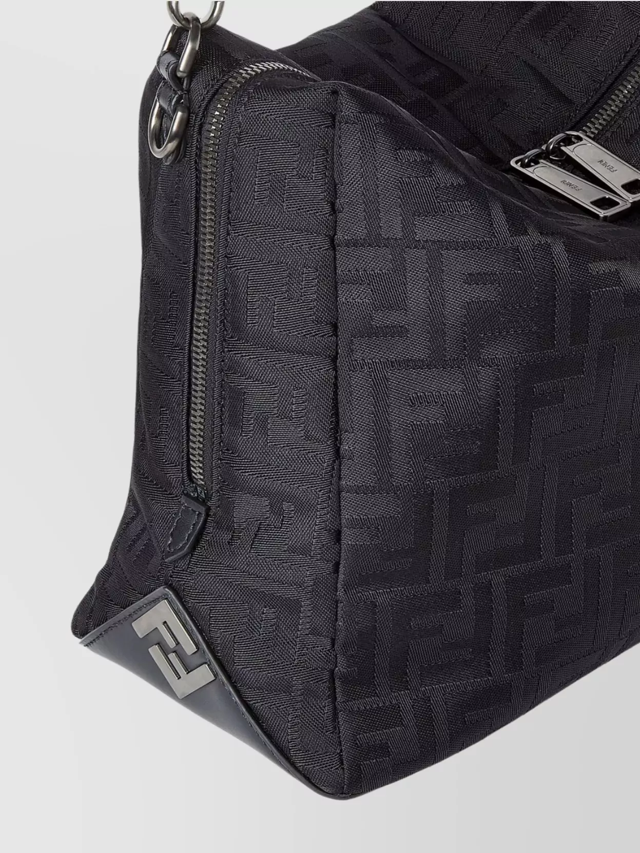 Fendi Shoulder Bag With Adjustable Strap And Metal Hardware
