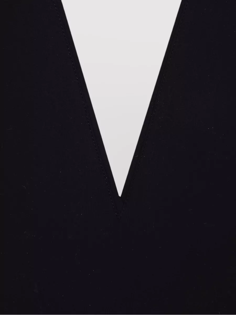 Valentino Garavani Lycra Deep V-Neck One-Piece Swimsuit