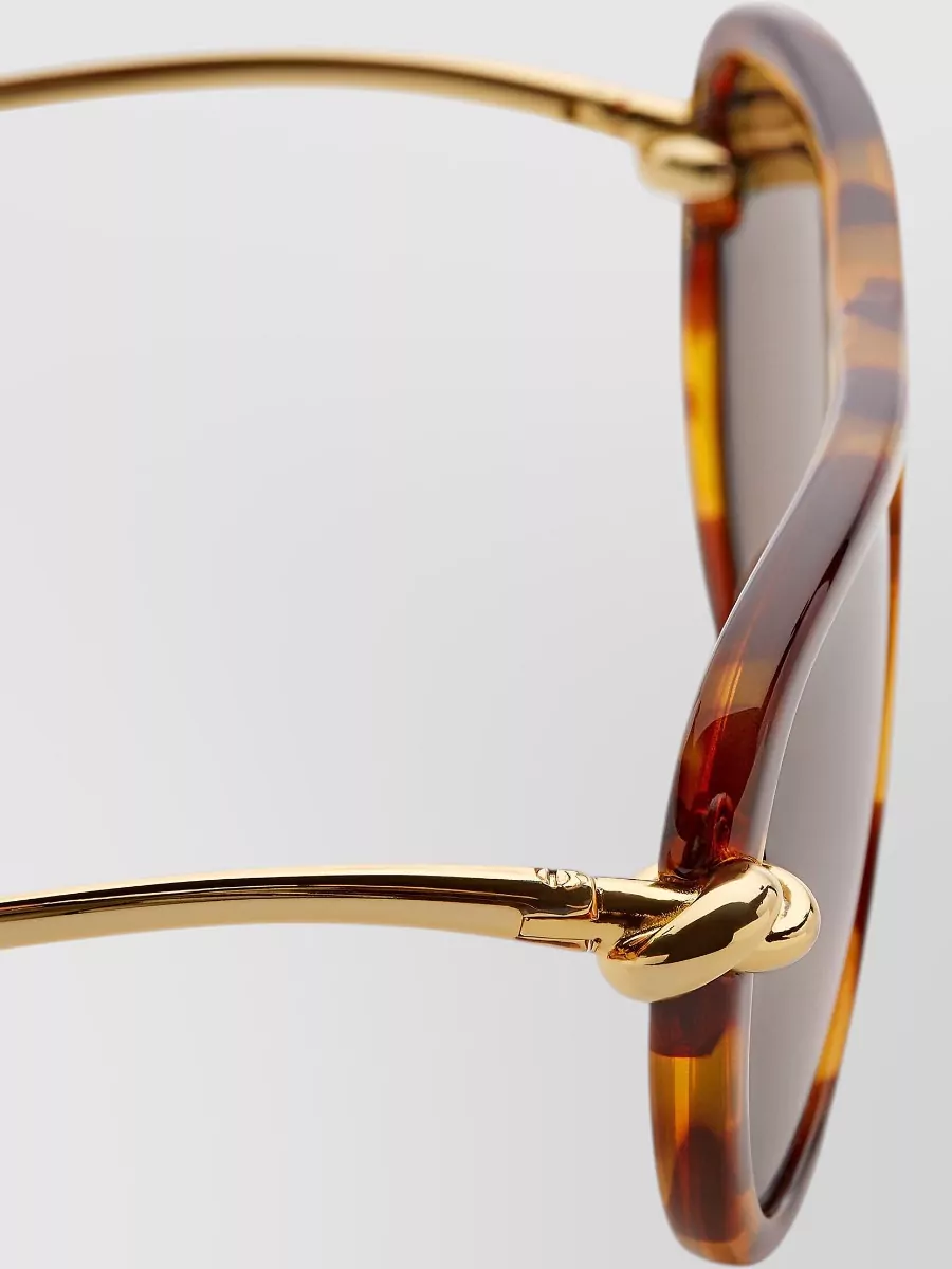 Bottega Veneta Cutout Aviator Sunglasses
