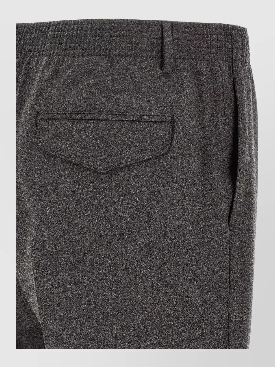 Cellar Door Virgin Wool Tapered Tailored Trousers