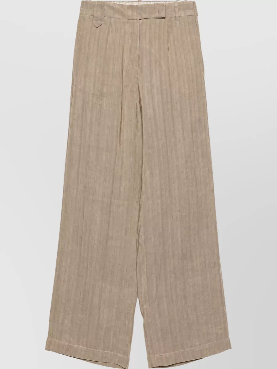 Alysi Linen Wide-Leg Trousers