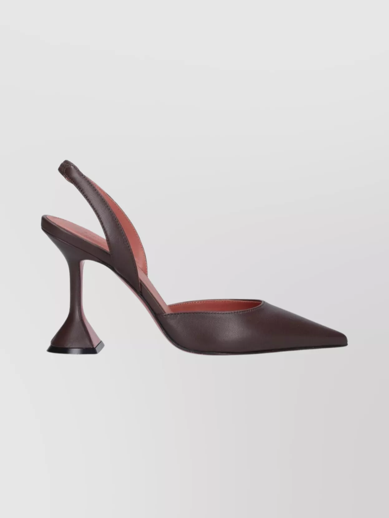 Amina Muaddi Stylish Pointed Toe High Heel Pumps In Burgundy