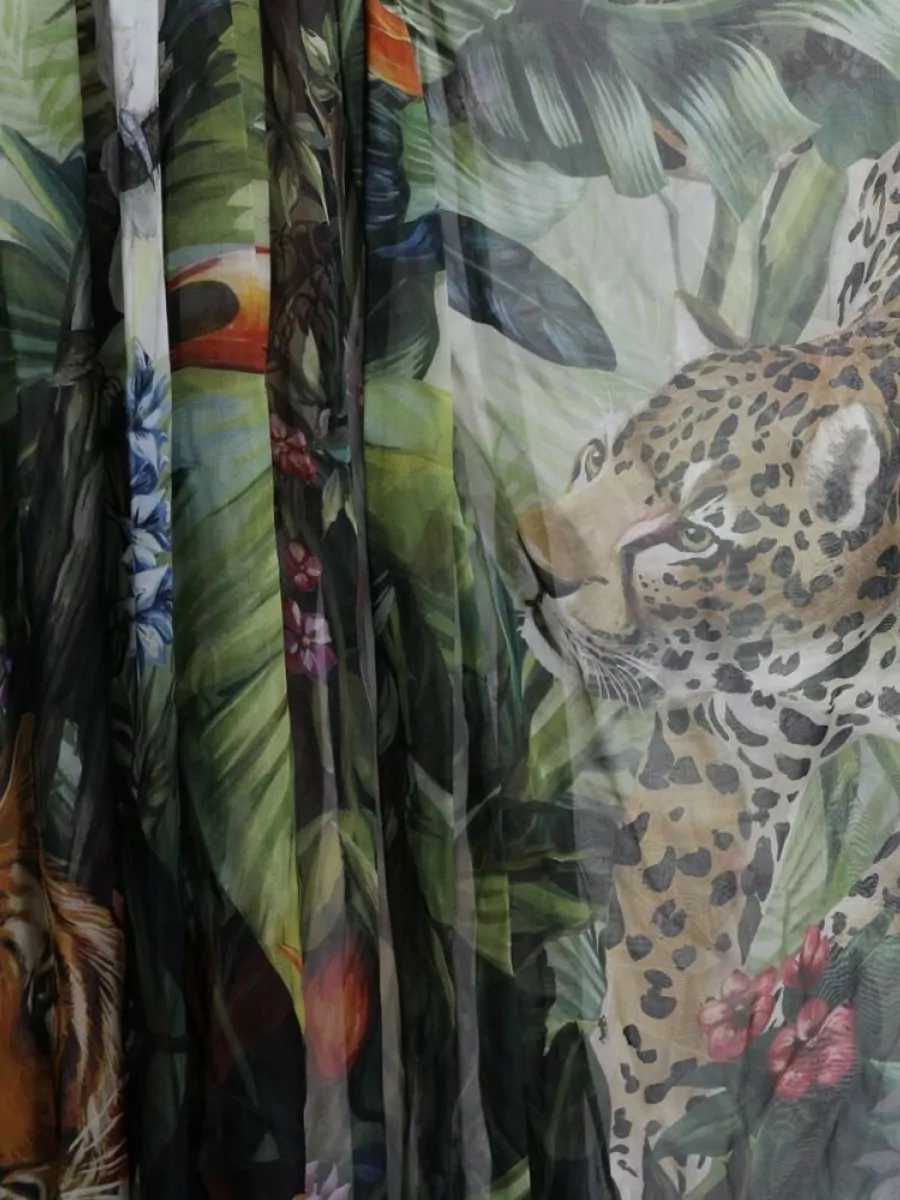 Dolce&Gabbana Silk Jungle Print Maxi Dress