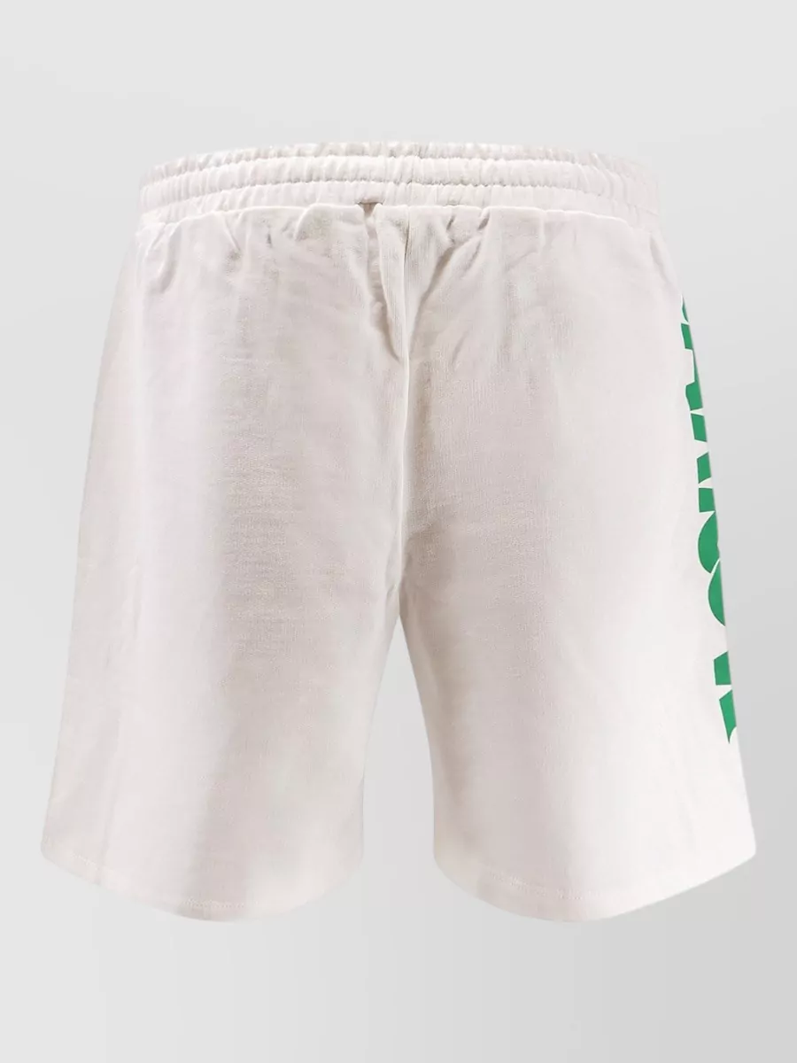 Barrow Cotton Logo Print Chino Shorts