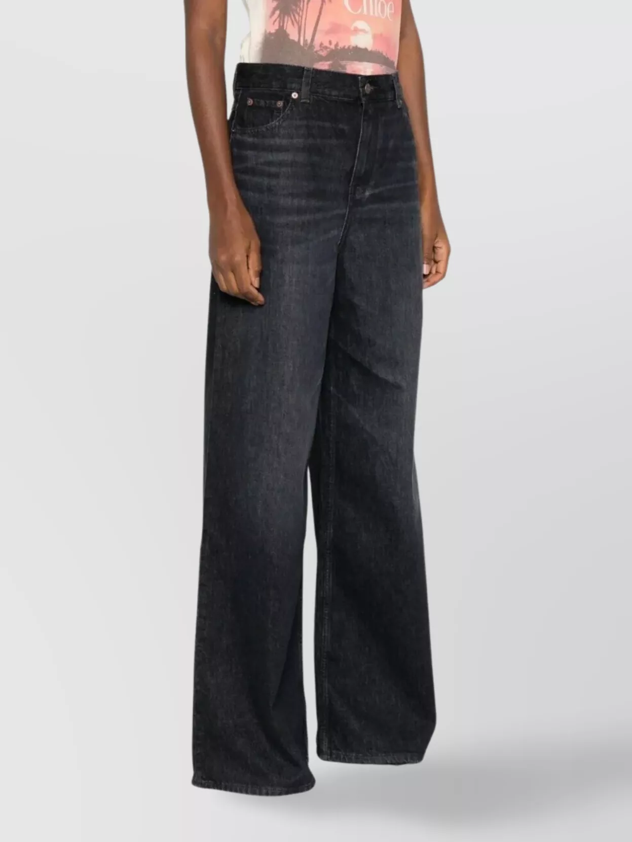 Chloé Wide-Leg Denim Trousers With Belt Loops