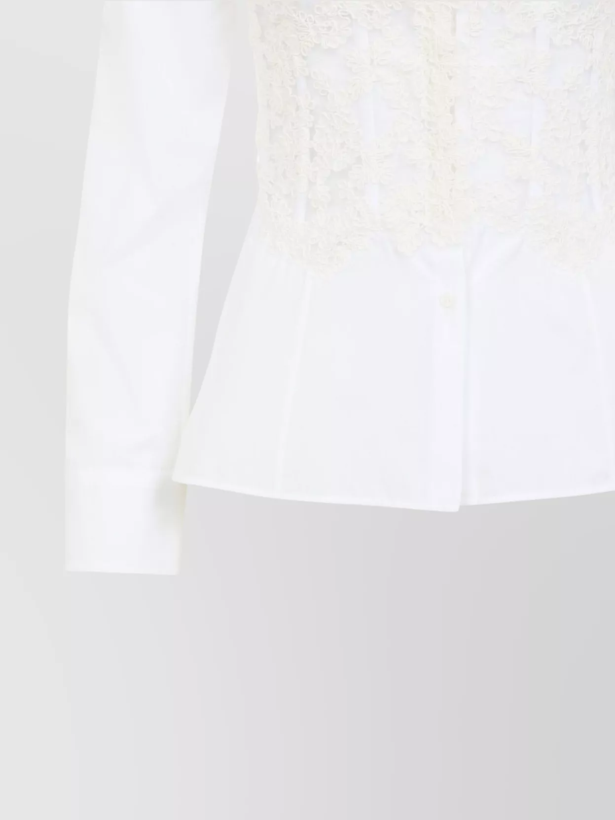 Ermanno Scervino Cotton Shirt Lace Detailing