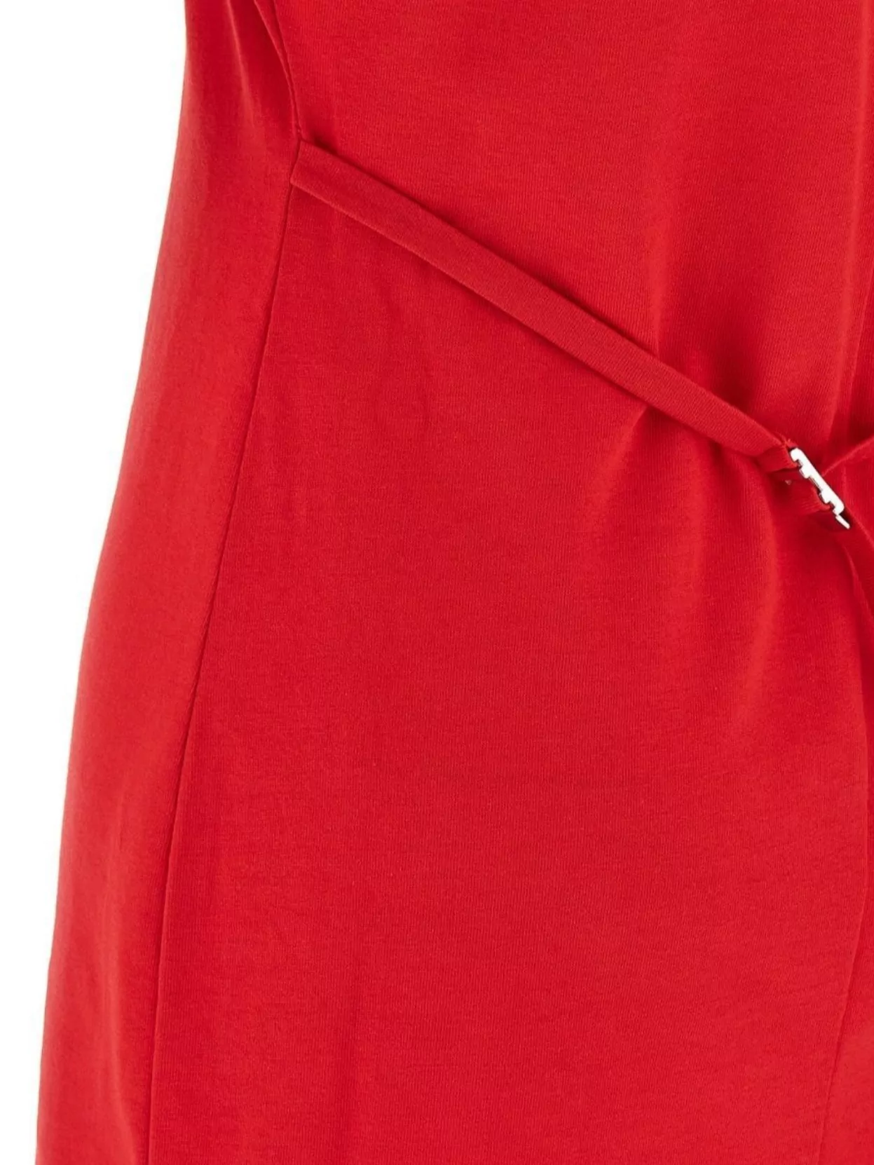 Pinko Belted Short Sleeve Dress With Round Neckline